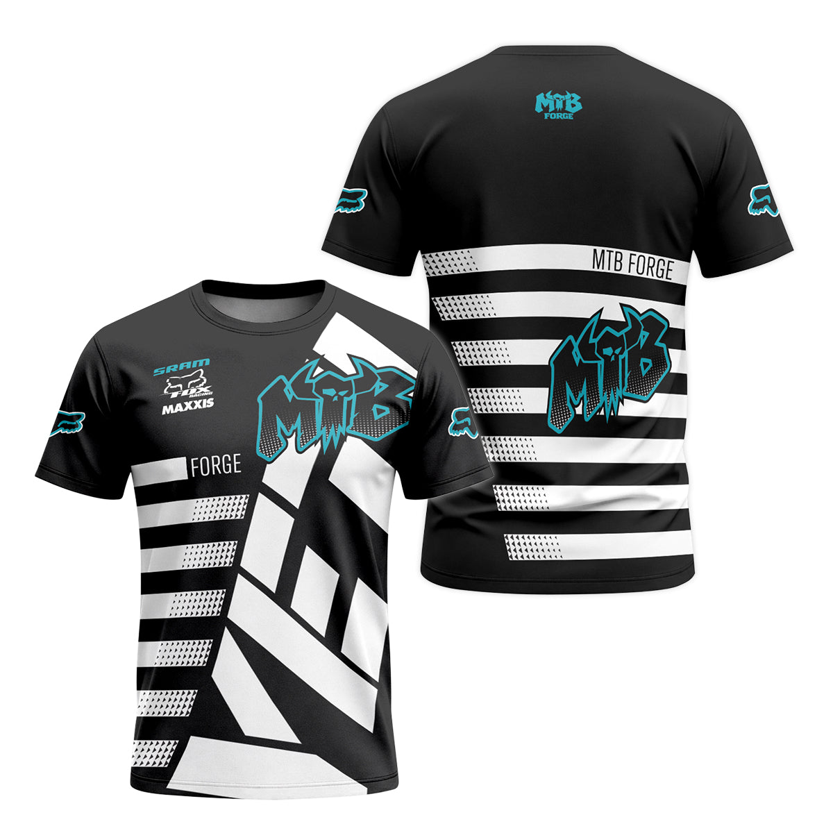 Yeti Fox Forge Cyan Edge Short Sleeve Mountain Bike Jersey