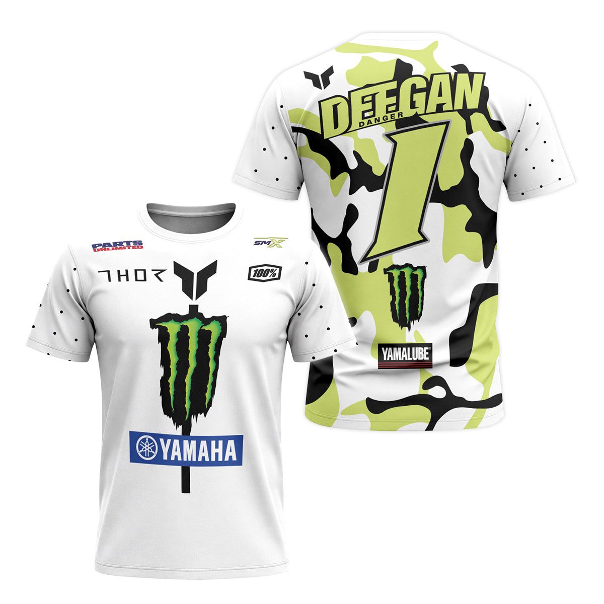 Thor Deegan Danger 1 Monster Energy Camo Short Sleeve Motocross Jersey