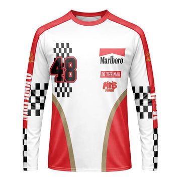 Marlboro Racing 48 Downhill Jersey - front view mockup