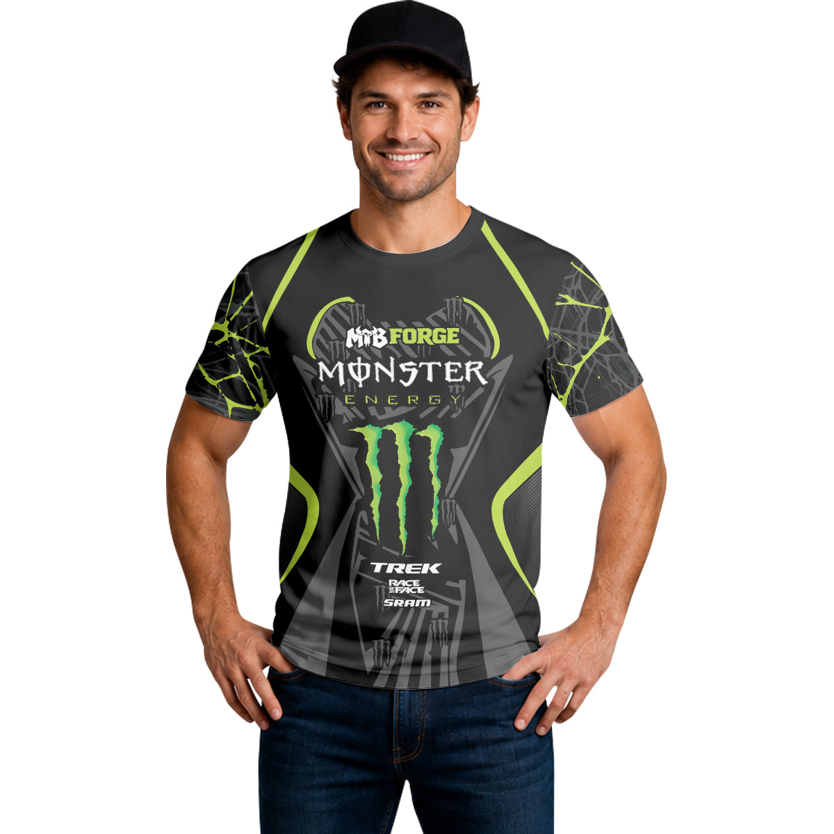 Trek Monster Energy Toxic Green Short Sleeve Mountain Bike Jersey