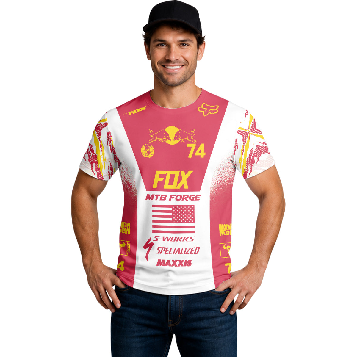 Specialized Red Bull Fox 74 Short Sleeve Mountain Bike Jersey