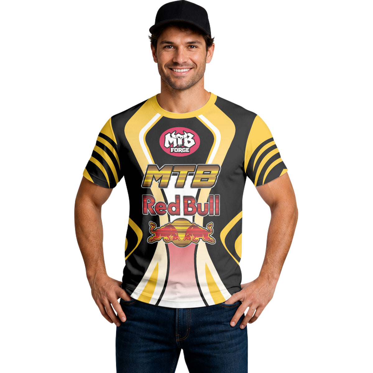 Red Bull MTB Retro Short Sleeve Mountain Bike Jersey