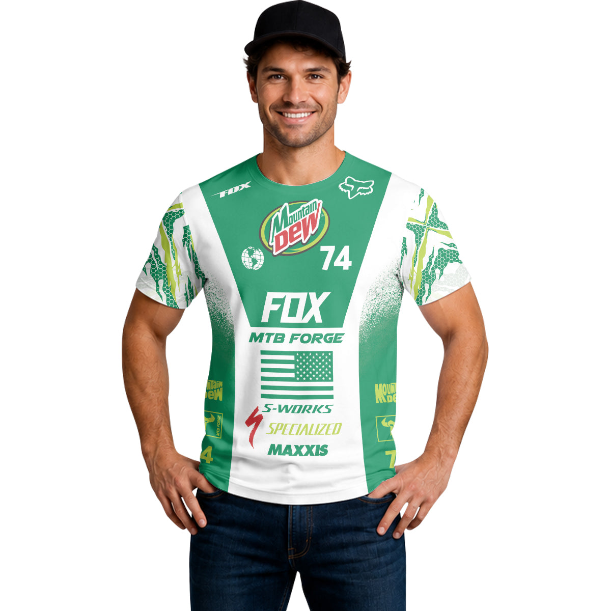 Specialized Mountain Dew Fox 74 Short Sleeve Mountain Bike Jersey