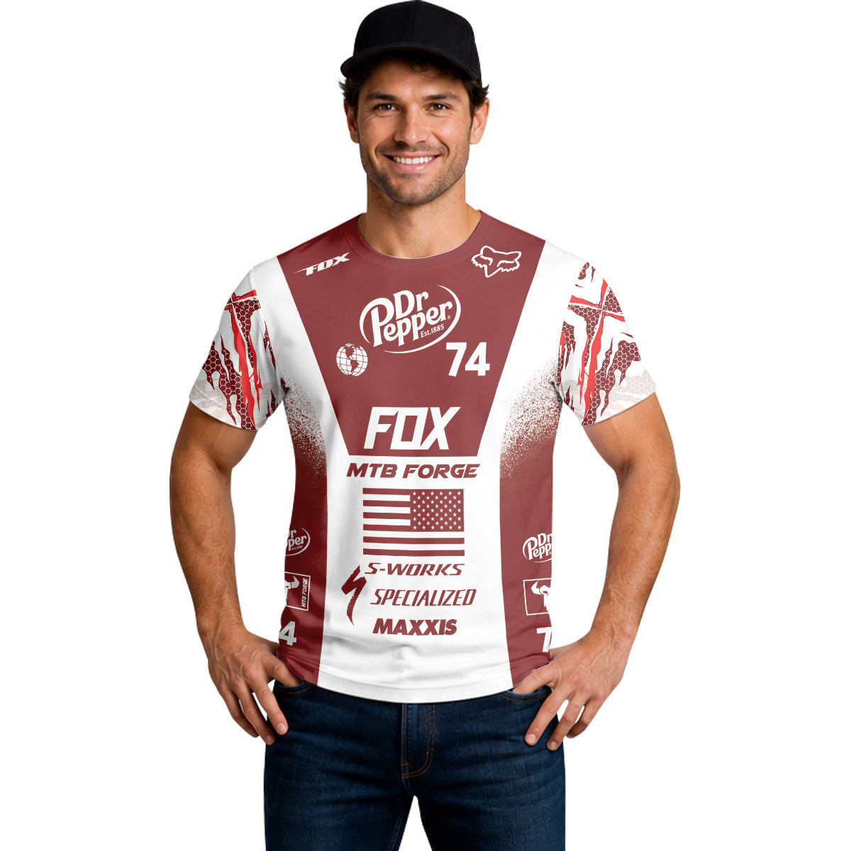 Specialized Dr Pepper Fox 74 Short Sleeve Mountain Bike Jersey