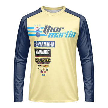 Alex Martin #26 Thor Yamaha Rockstar Energy Long Sleeve Motocross Jersey – Front View Mockup