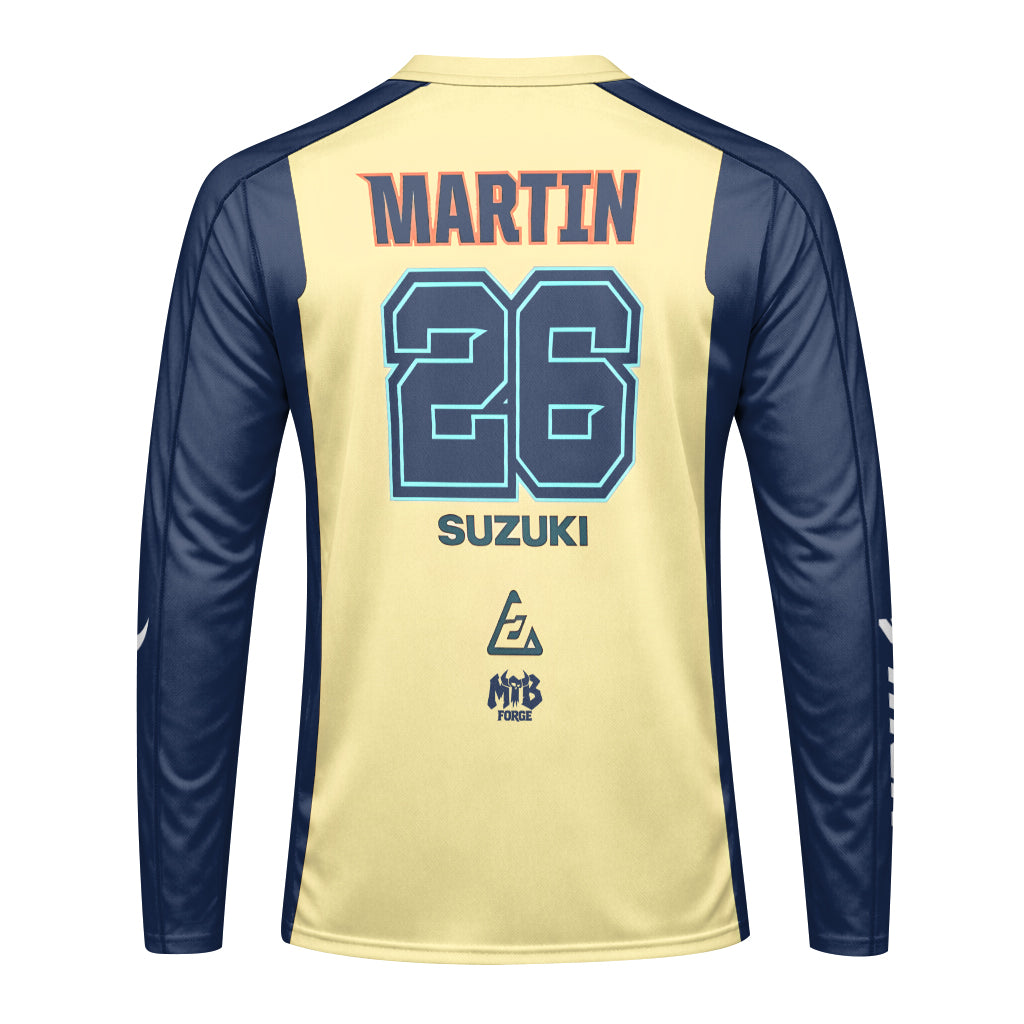 Alex Martin #26 Thor Yamaha Rockstar Energy Long Sleeve Motocross Jersey – Back View Mockup