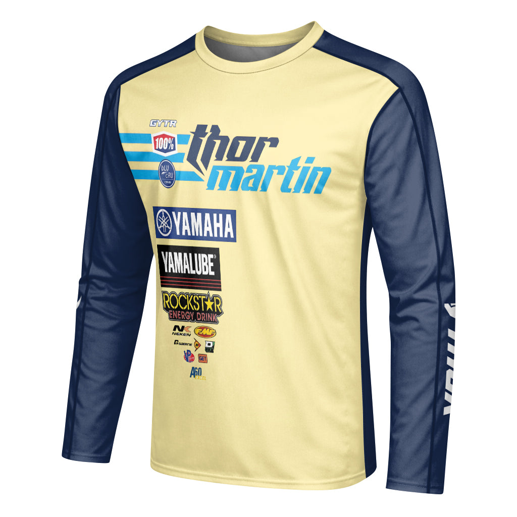 Alex Martin #26 Thor Yamaha Rockstar Energy Long Sleeve Motocross Jersey – Left Side View Mockup