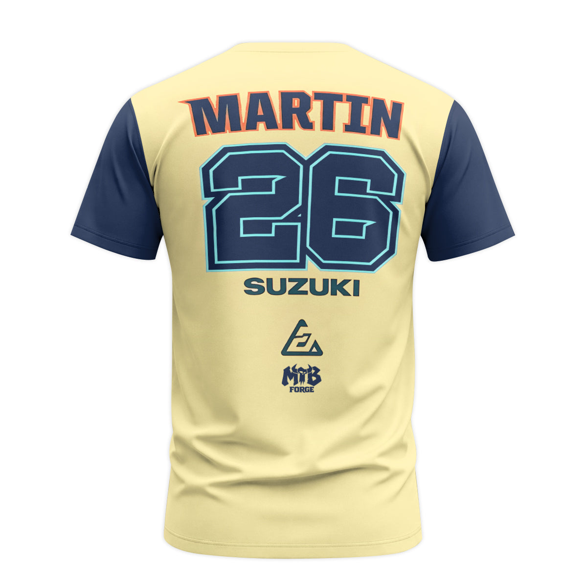 Alex Martin #26 Thor Yamaha Rockstar Energy Short Sleeve Motocross Jersey – Back View Mockup