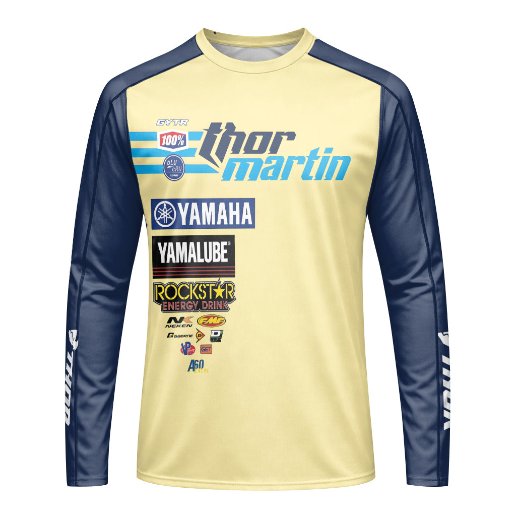 Alex Martin #26 Thor Yamaha Rockstar Energy Youth Long Sleeve Motocross Jersey – Front View Mockup