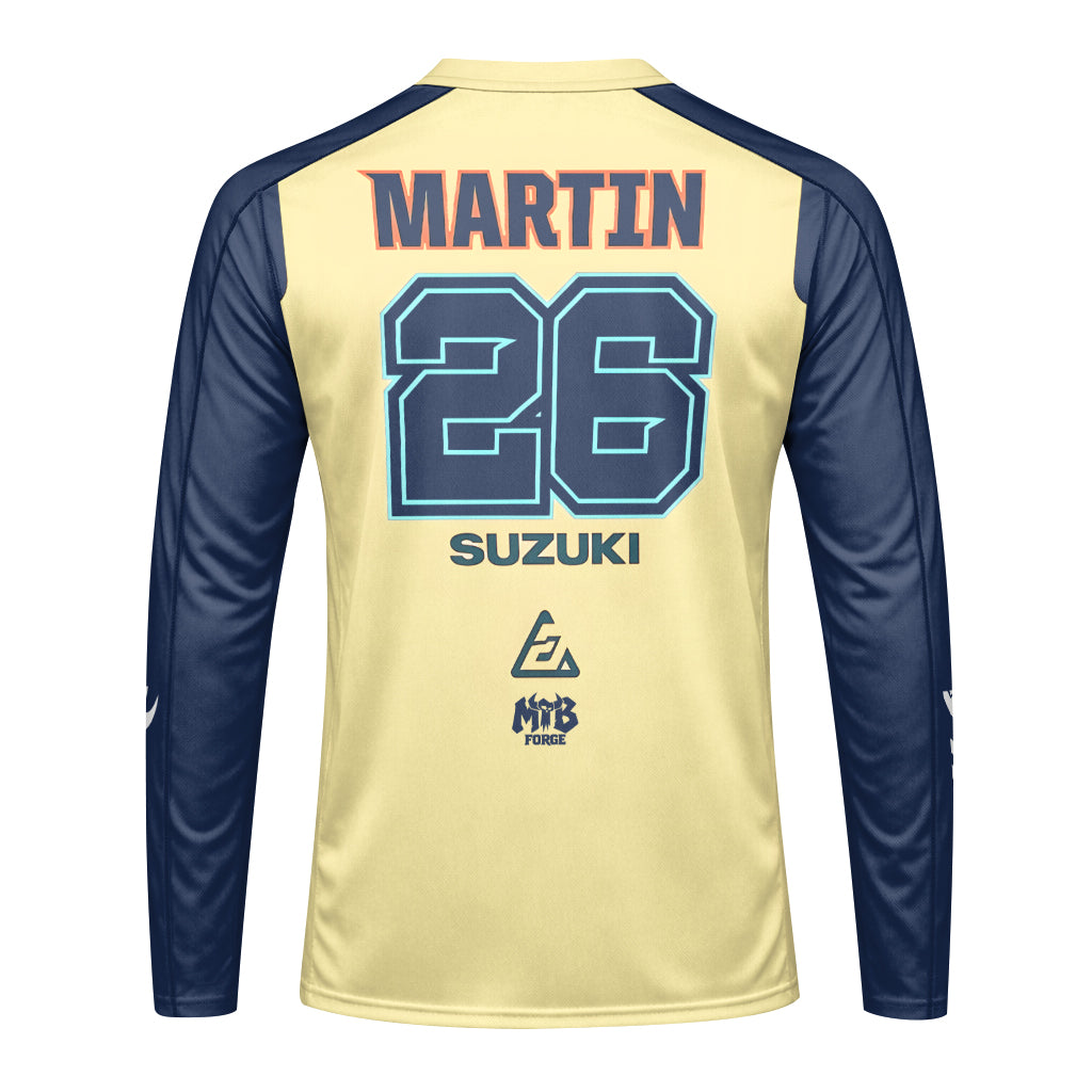 Alex Martin #26 Thor Yamaha Rockstar Energy Youth Long Sleeve Motocross Jersey – Back View Mockup