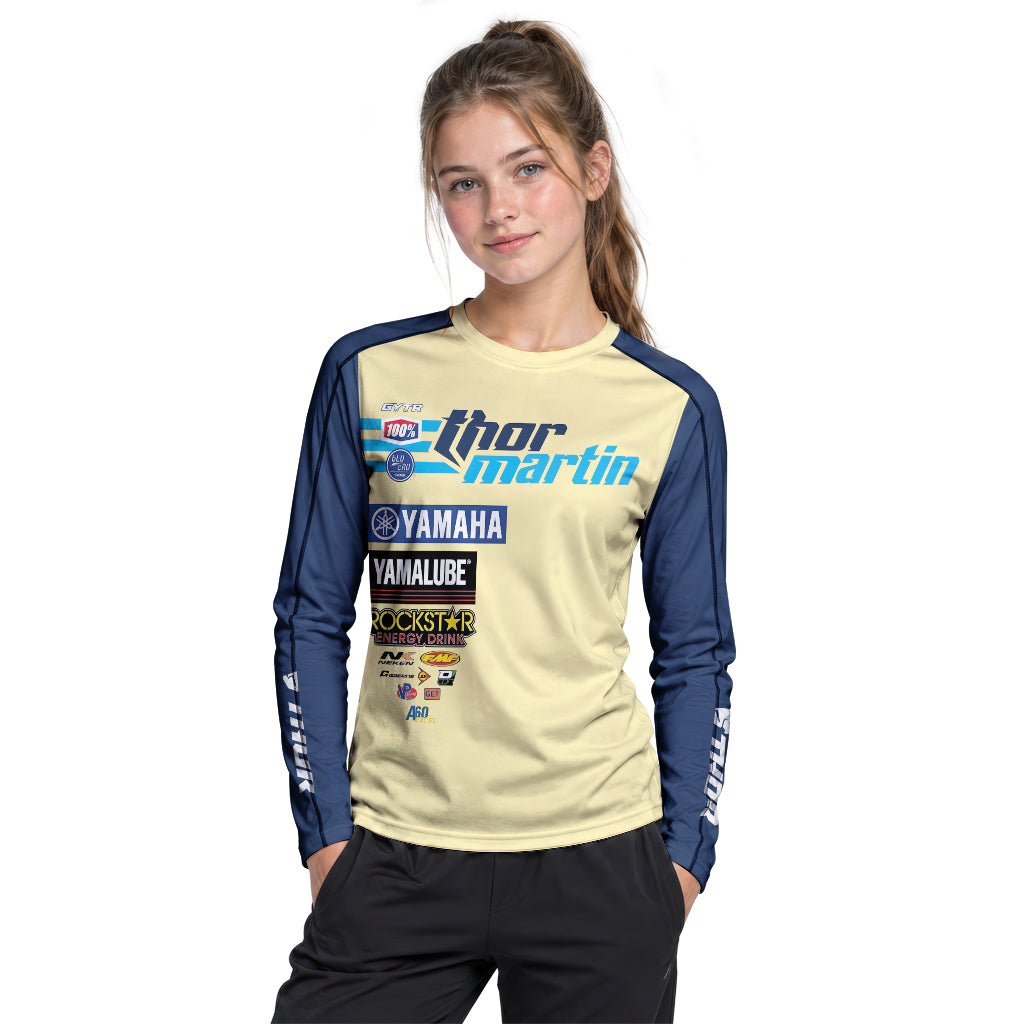 Alex Martin #26 Thor Yamaha Rockstar Energy Youth Long Sleeve Motocross Jersey – Girl Lifestyle View