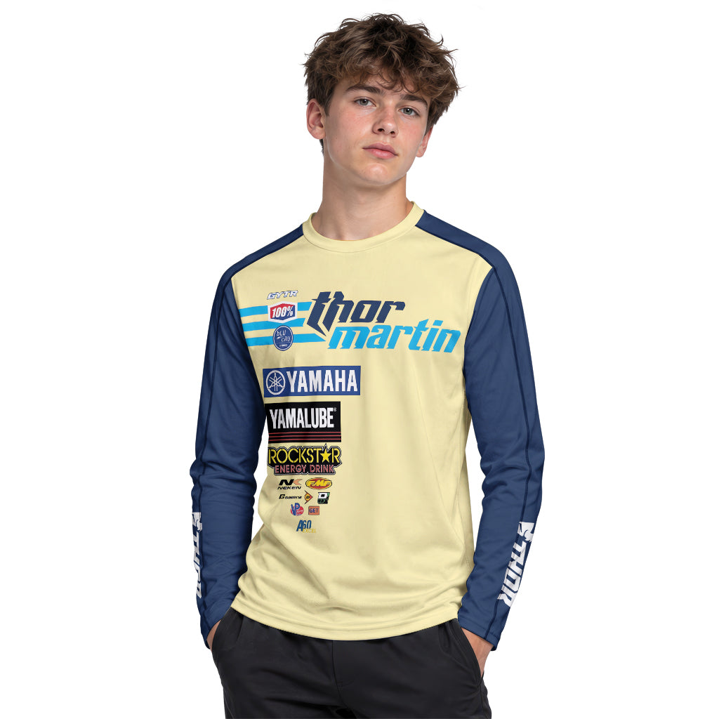 Alex Martin #26 Thor Yamaha Rockstar Energy Youth Long Sleeve Motocross Jersey – Boy Lifestyle View