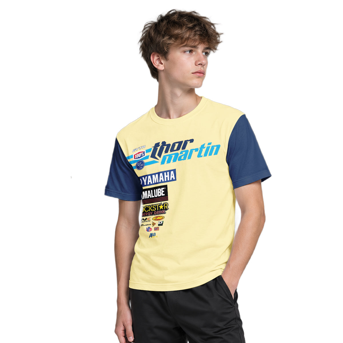Alex Martin #26 Thor Yamaha Rockstar Energy Youth Short Sleeve Motocross Jersey – Boy Lifestyle View
