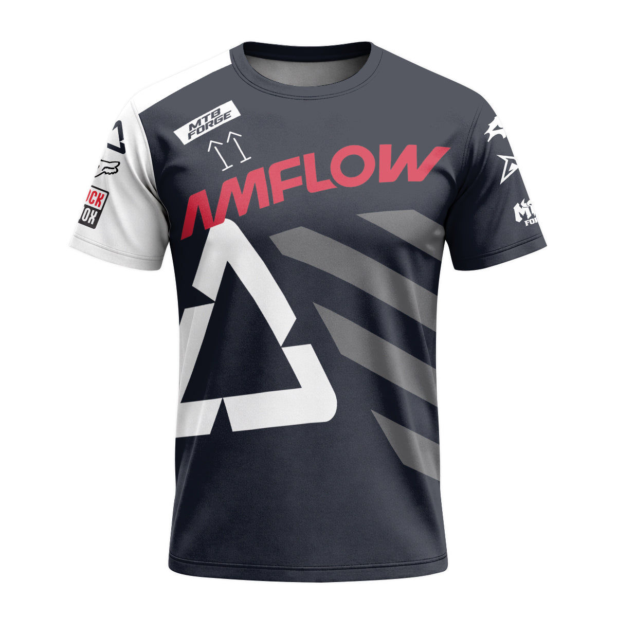 AMFlow Santa Cruz Gravity Race T-Shirt | AMFlow Mountain Biking TEE - front view mockup