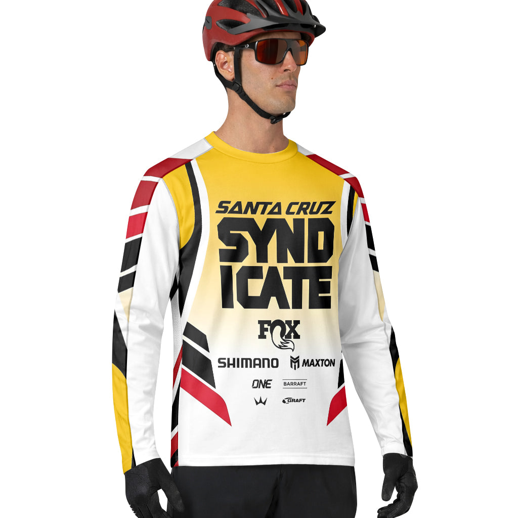 Andreas Kolb #66 Santa Cruz Syndicate Long Sleeve Mountain Bike Jersey – Lifestyle View
