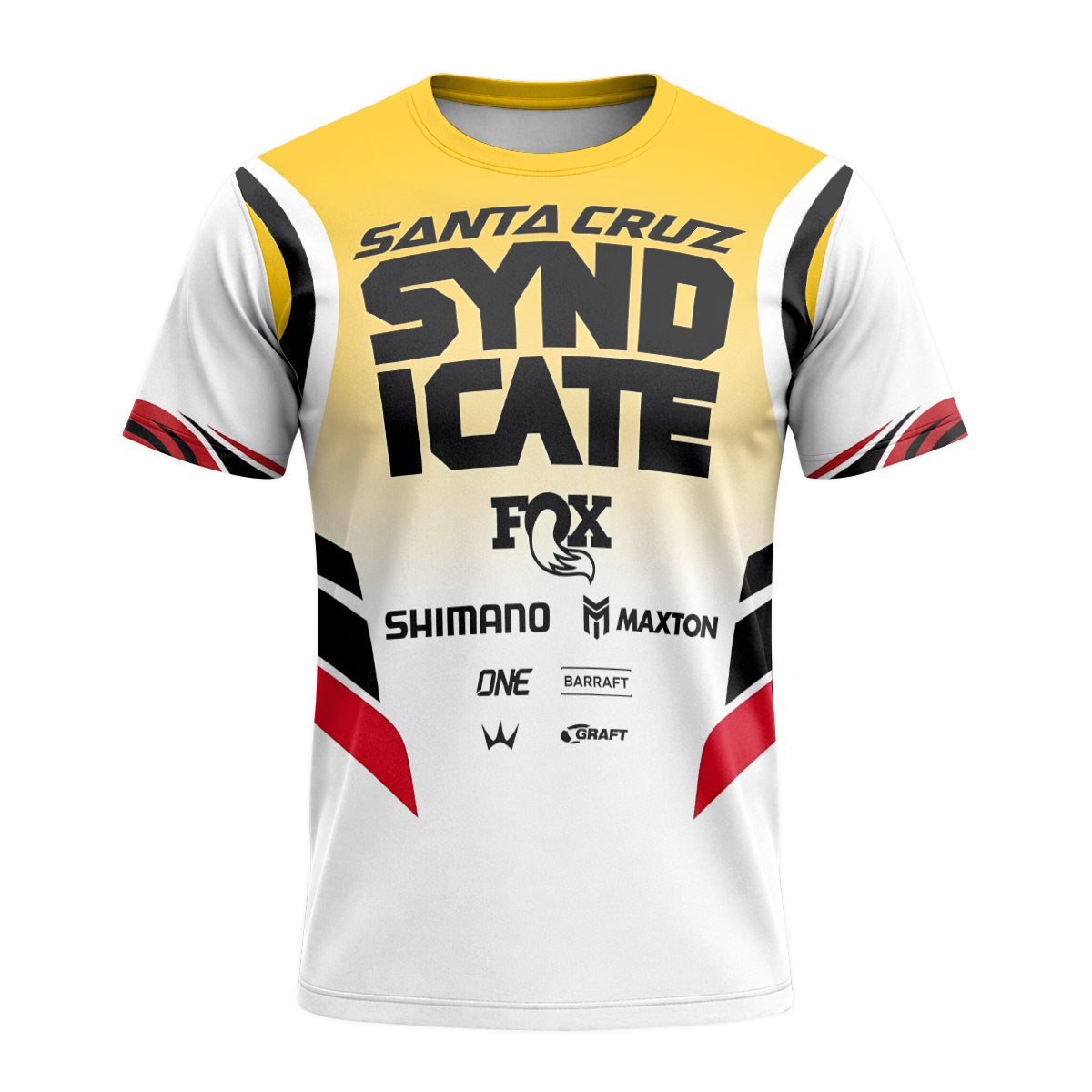 Andreas Kolb #66 Santa Cruz Syndicate Short Sleeve Mountain Bike Jersey – Front View Mockup