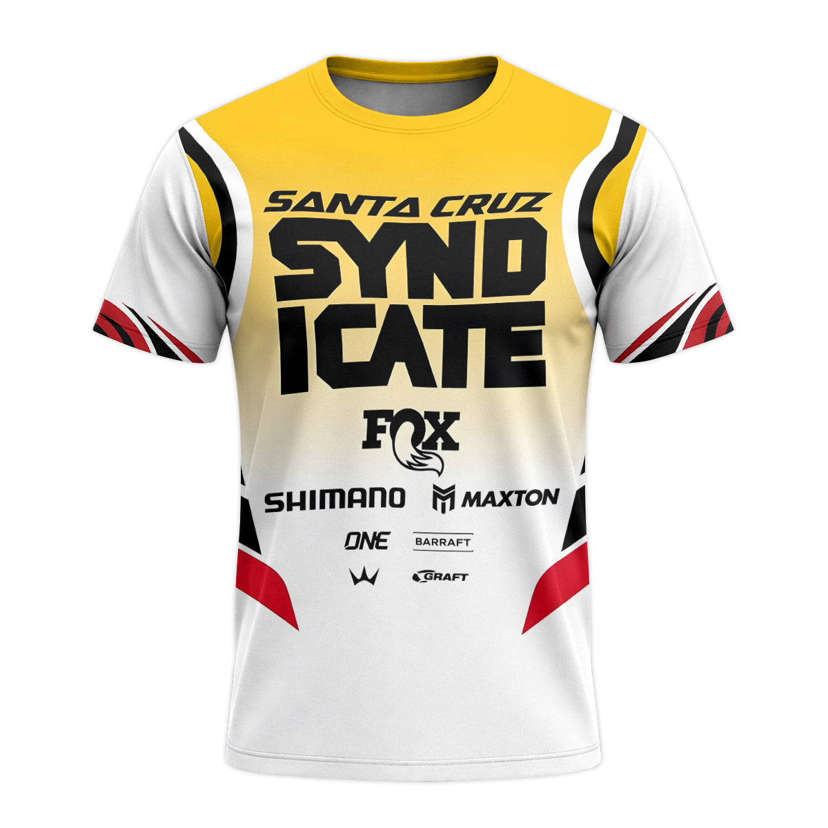 Andreas Kolb #66 Santa Cruz Syndicate Youth Short Sleeve Mountain Bike Jersey – Front View Mockup