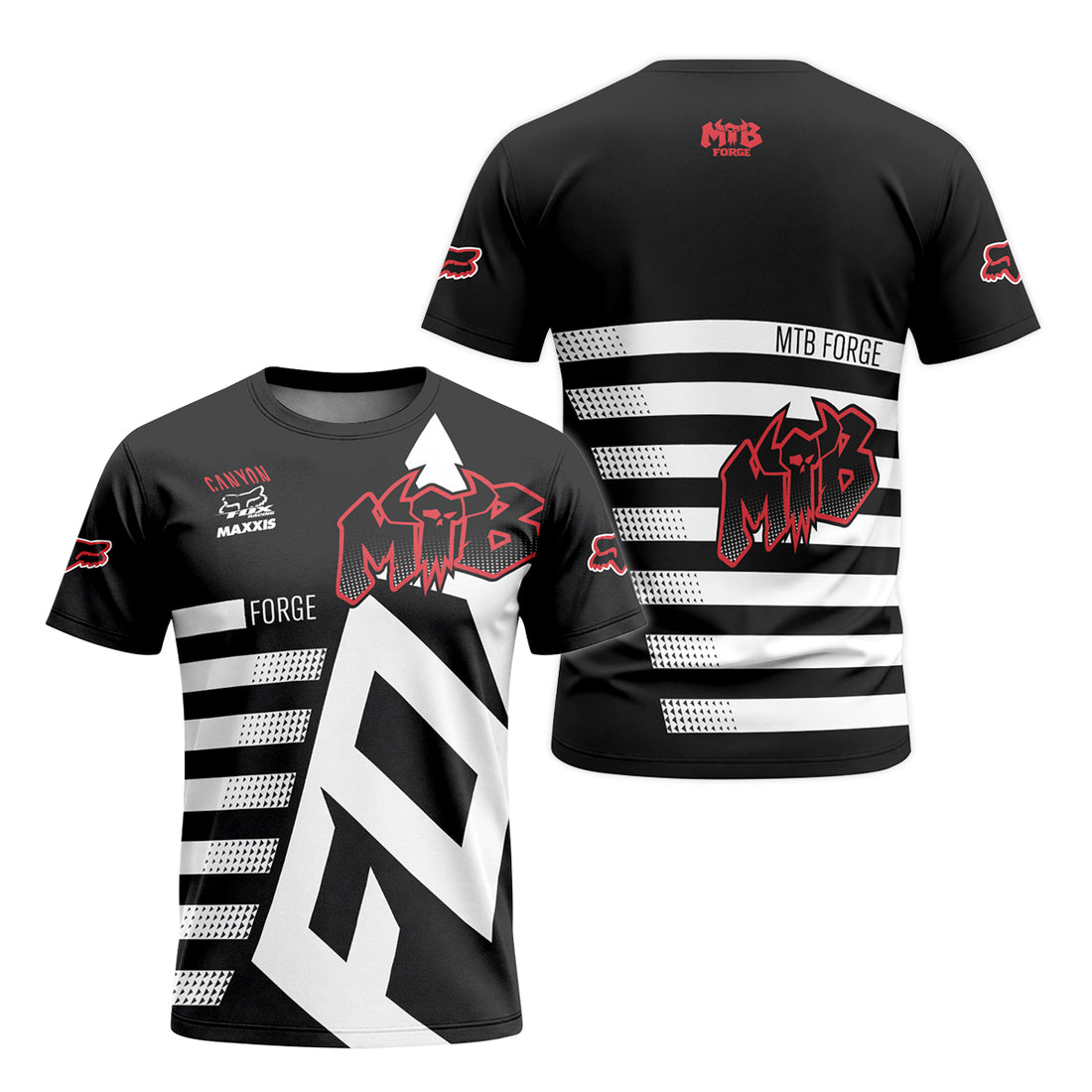 Canyon Forge Mono Strike Race T-Shirt | Canyon Downhill Rider T-Shirt - front and back view
