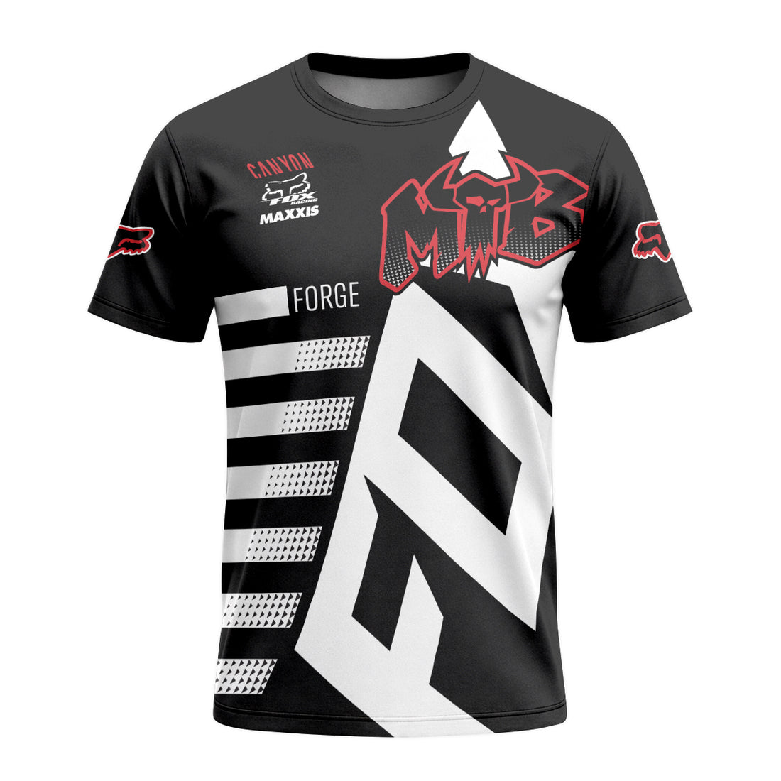 Canyon Forge Mono Strike Race T-Shirt | Canyon Downhill Rider T-Shirt - front and back view