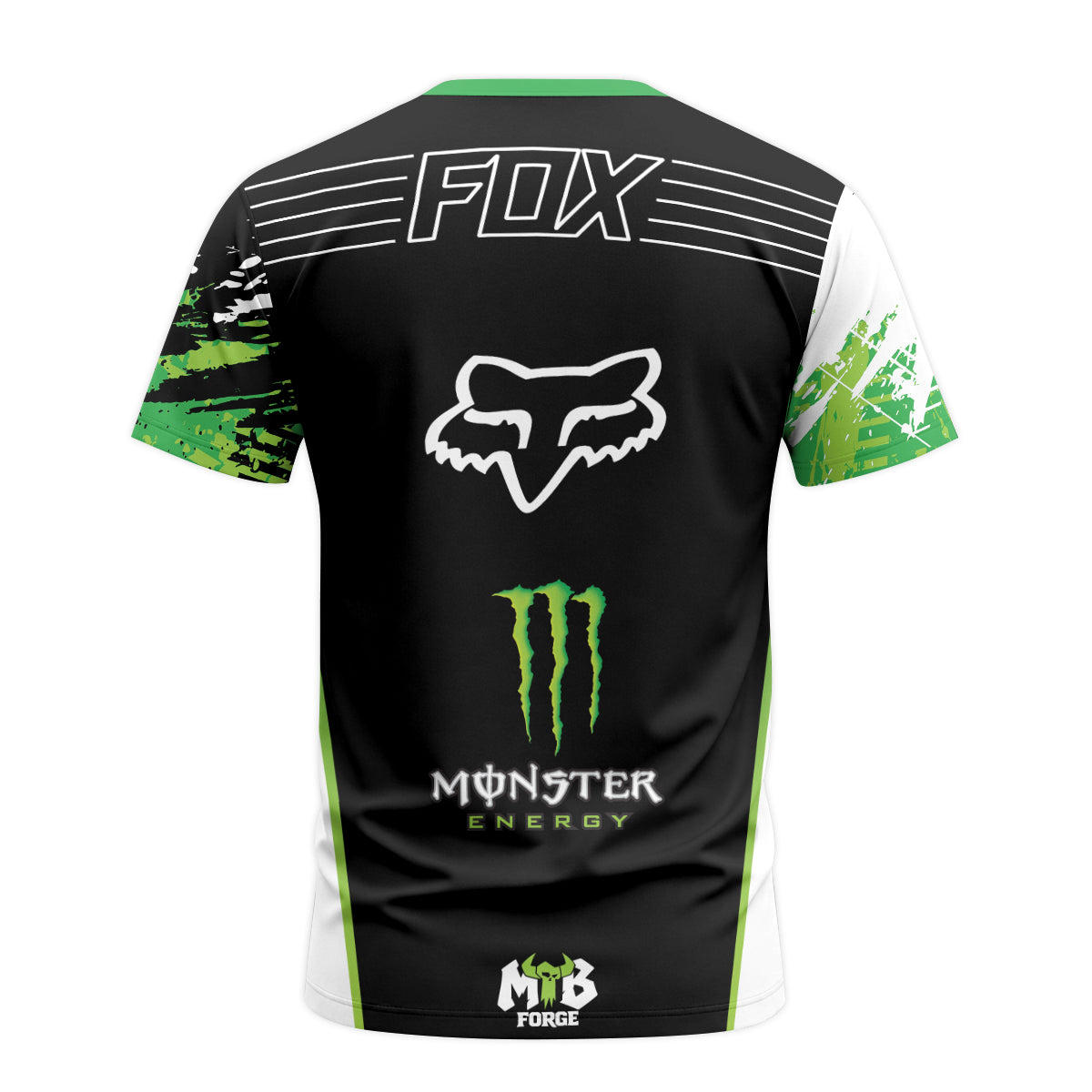 Canyon Fox Factory Monster Energy Team 74 Short Sleeve Mountain Bike Jersey - back view mockup