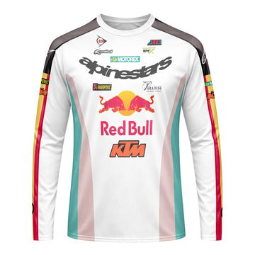 Chase Sexton 4 Red Bull KTM Alpinestars Long Sleeve Motocross Jersey - front view mockup