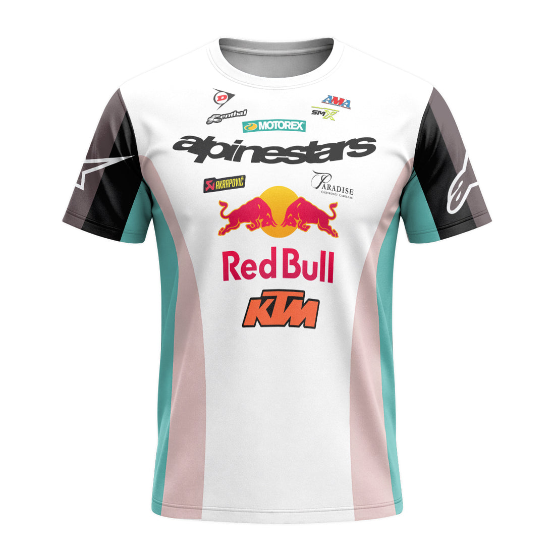 Chase Sexton 4 Red Bull KTM Alpinestars Short Sleeve Motocross Jersey - front and back view