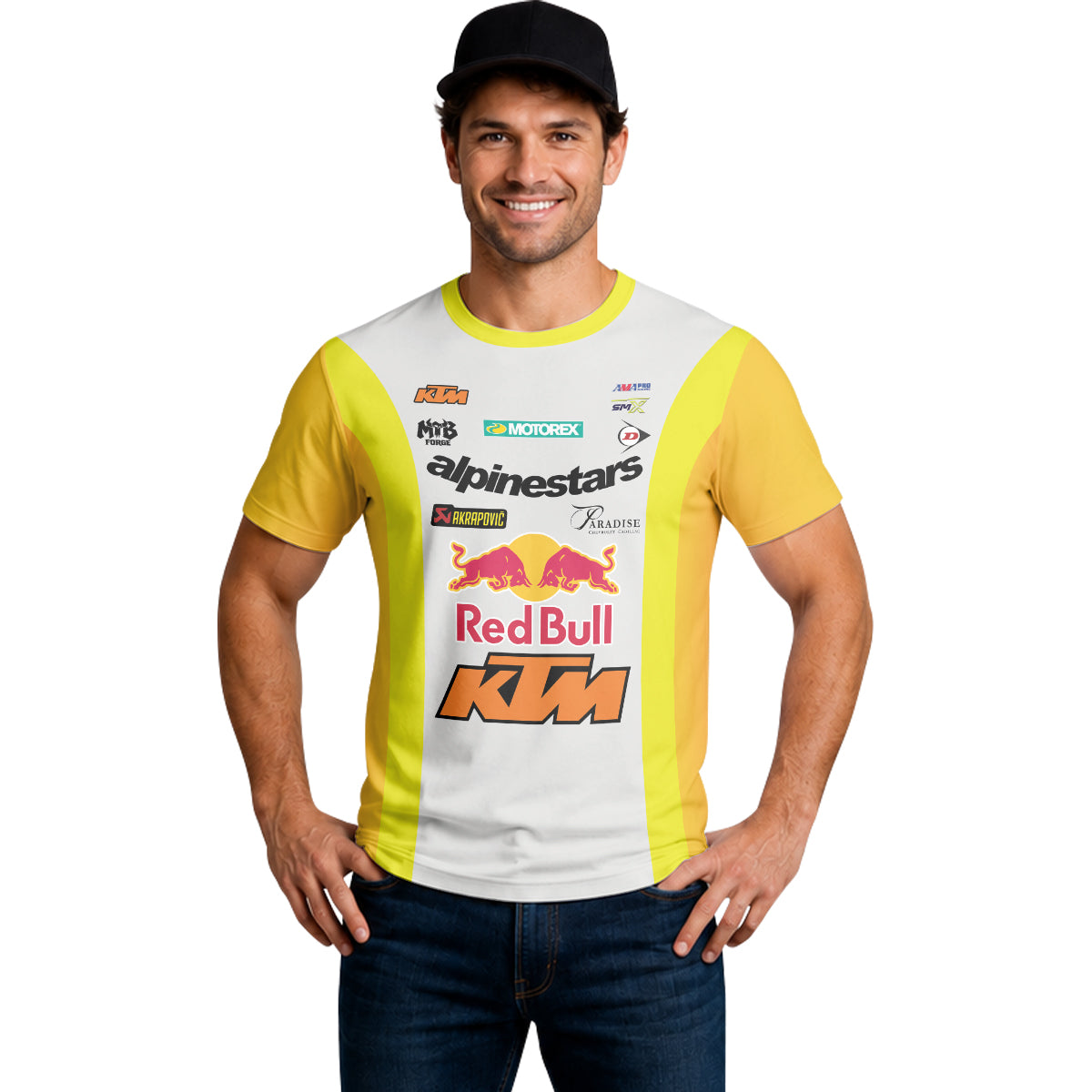 Chase Sexton 4 Red Bull KTM Yellow White Factory Short Sleeve Motocross Jersey - lifestyle view