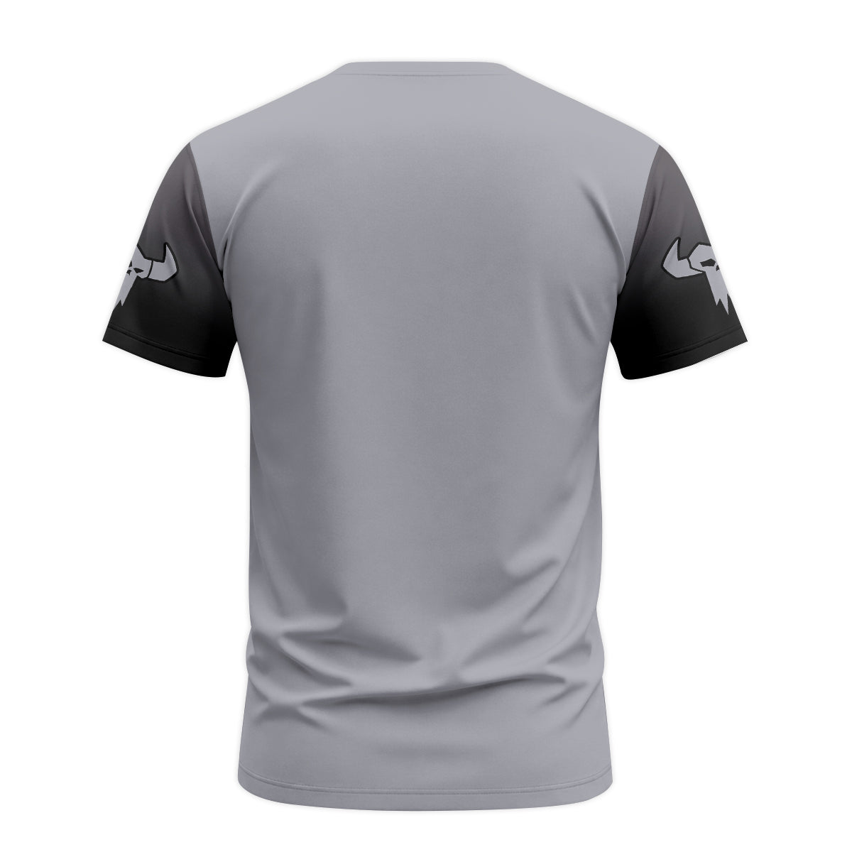 Commencal MTB Forge Gray Black Youth Short Sleeve Mountain Bike Jersey – Back View Mockup