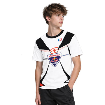 Davi Millsaps #118 Red Bull Honda Black White Youth Short Sleeve Motocross Jersey – Boy Lifestyle View