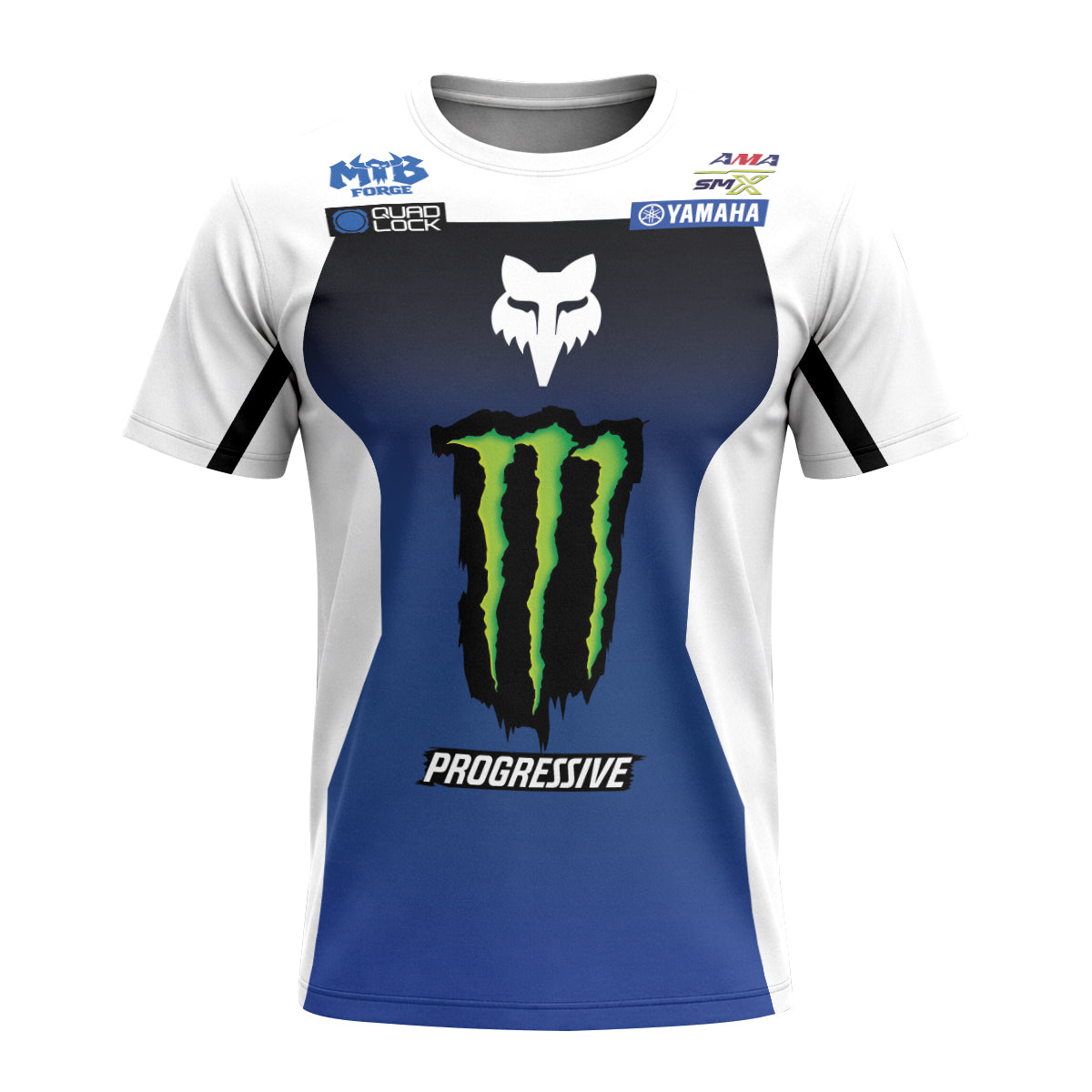 Deegan 1W Monster Energy Yamaha Progressive Short Sleeve Motocross Jersey - front view mockup