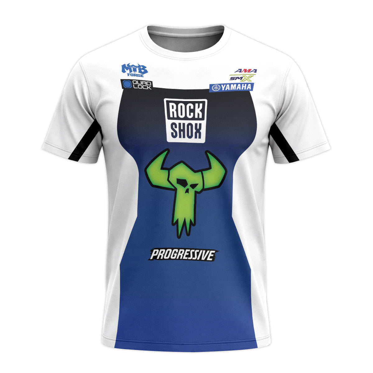 Deegan 1W Yamaha Progressive Short Sleeve Motocross Jersey – Front View Mockup