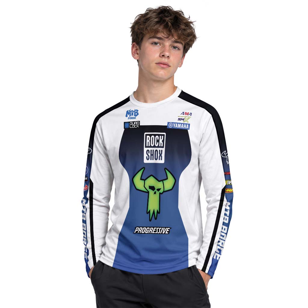 Deegan 1W Yamaha Progressive Youth Long Sleeve Motocross Jersey – Boy Lifestyle View