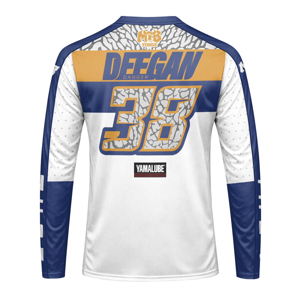 Deegan 38 Thor Yamaha Long Sleeve Motocross Jersey - back view mockup