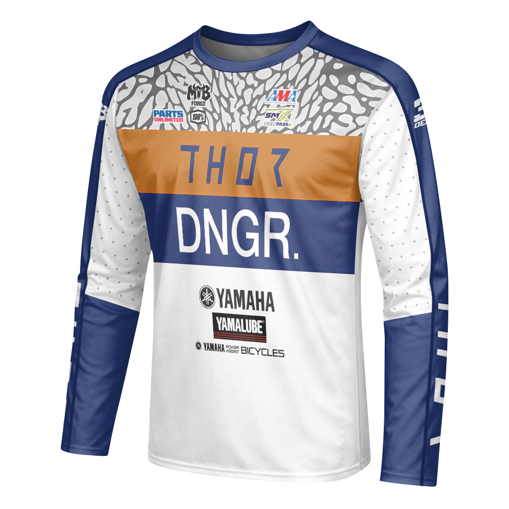 Deegan 38 Thor Yamaha Long Sleeve Motocross Jersey - left side mockup