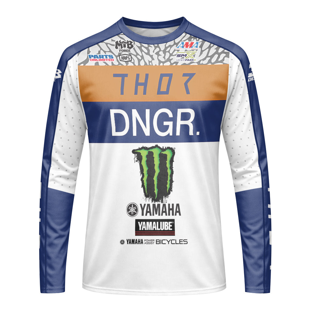 Deegan 38 Thor Yamaha Monster Energy Long Sleeve Motocross Jersey - front view mockup