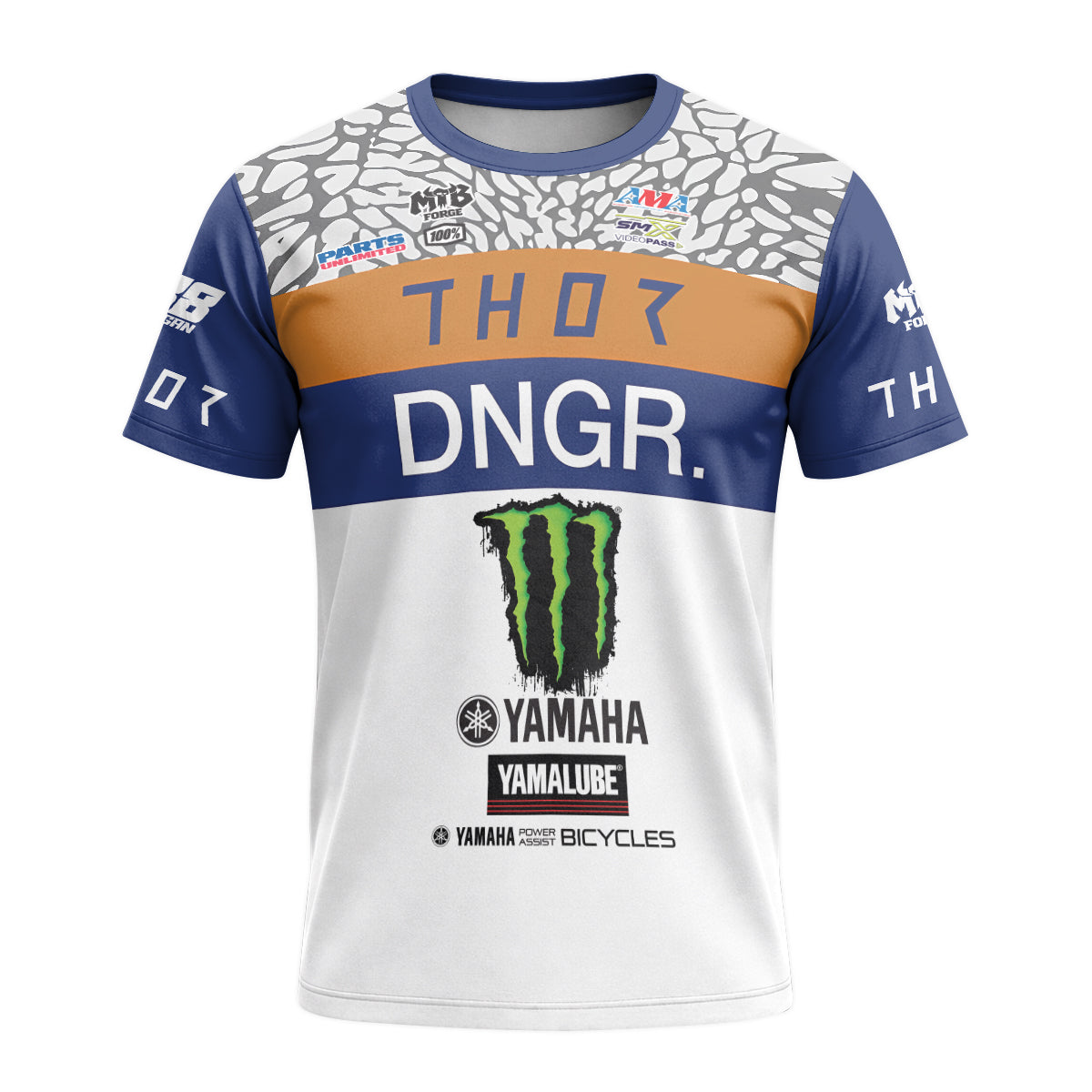 Deegan 38 Thor Yamaha Monster Energy Short Sleeve Motocross Jersey - front view mockup