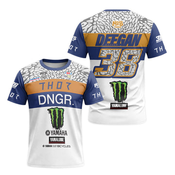 Deegan 38 Thor Yamaha Monster Energy Short Sleeve Motocross Jersey - front and back view