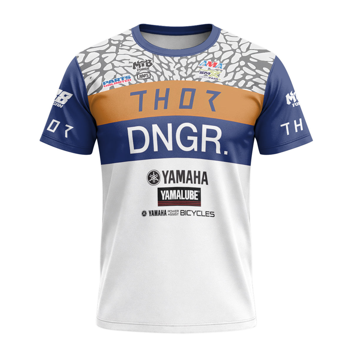 Deegan 38 Thor Yamaha Short Sleeve Motocross Jersey - front view mockup