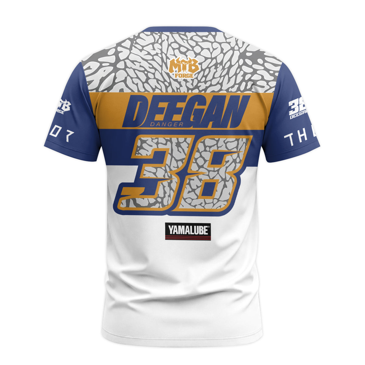 Deegan 38 Thor Yamaha Short Sleeve Motocross Jersey - back view mockup