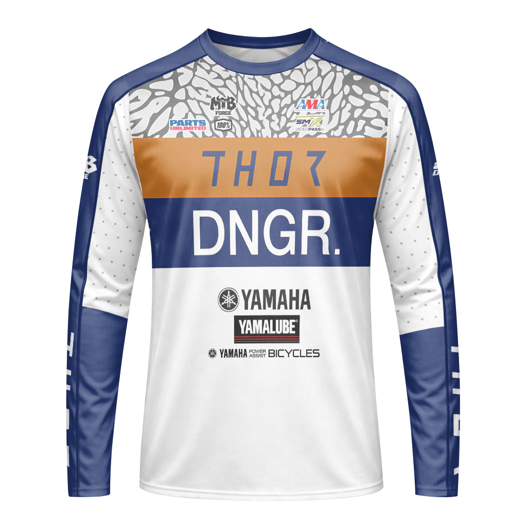 Deegan 38 Thor Yamaha Youth Long Sleeve Motocross Jersey – Front View Mockup