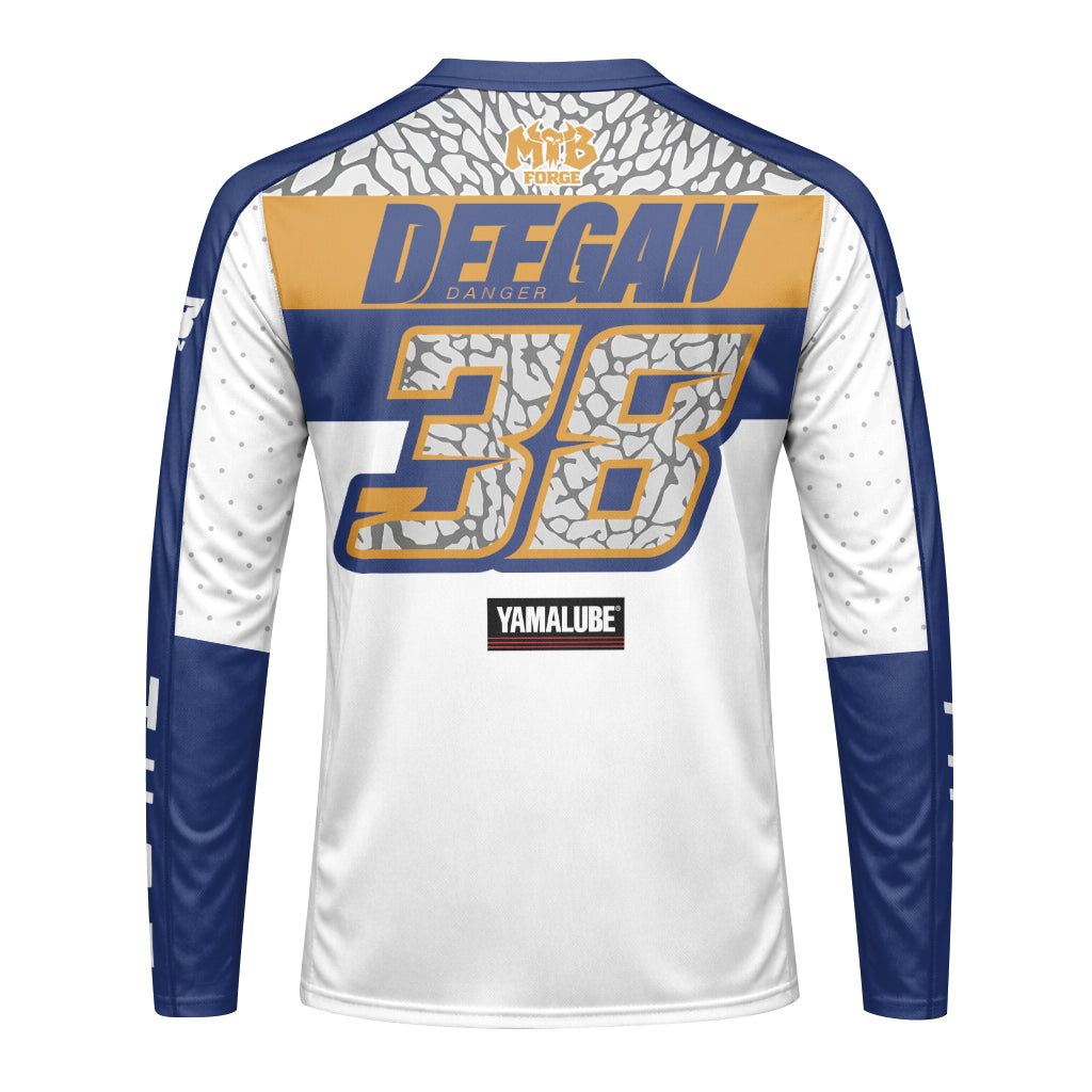 Deegan 38 Thor Yamaha Youth Long Sleeve Motocross Jersey – Back View Mockup