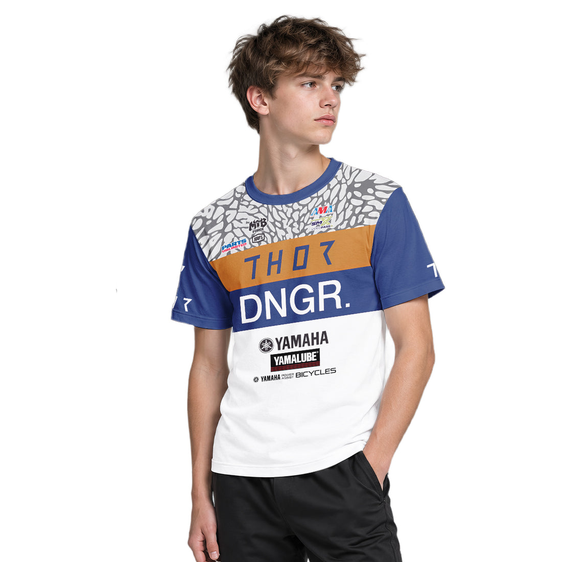 Deegan 38 Thor Yamaha Youth Short Sleeve Motocross Jersey – Boy Lifestyle View