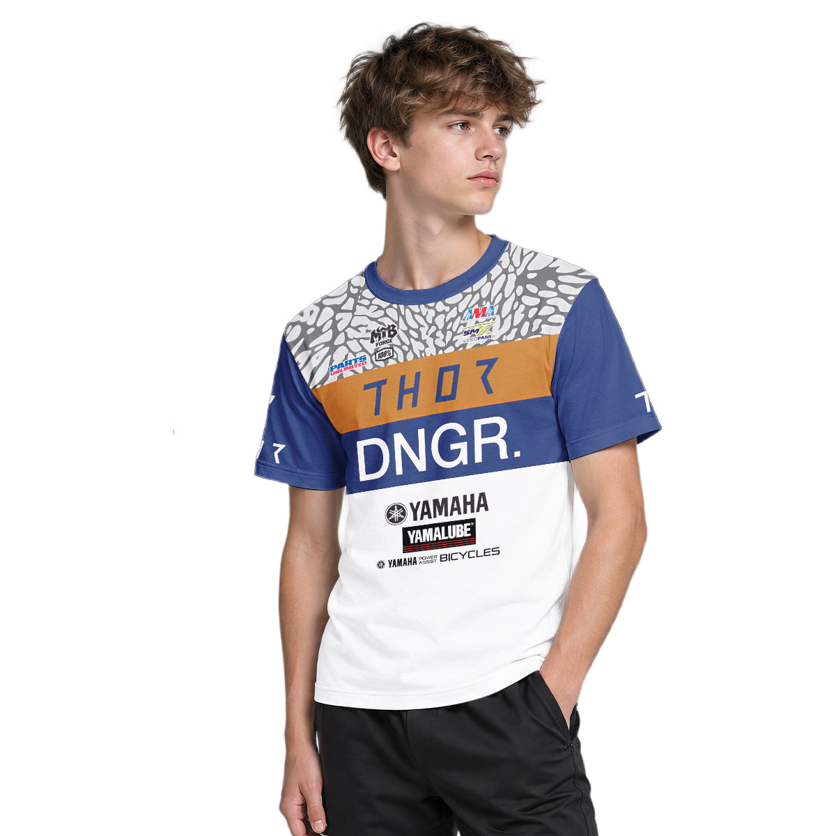 Deegan 38 Thor Yamaha Youth Short Sleeve Motocross Jersey – Boy Lifestyle View