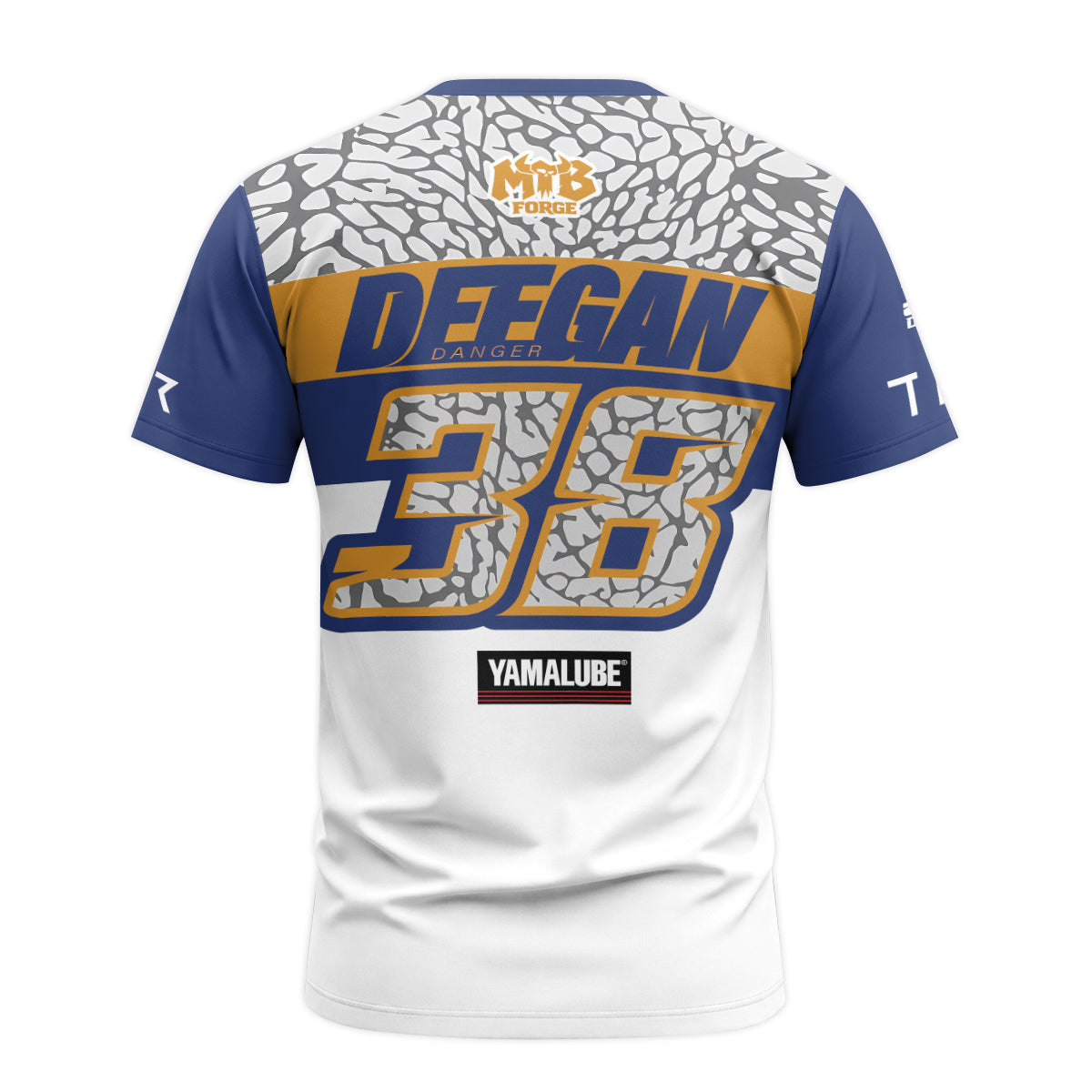 Deegan 38 Thor Yamaha Youth Short Sleeve Motocross Jersey – Back View Mockup