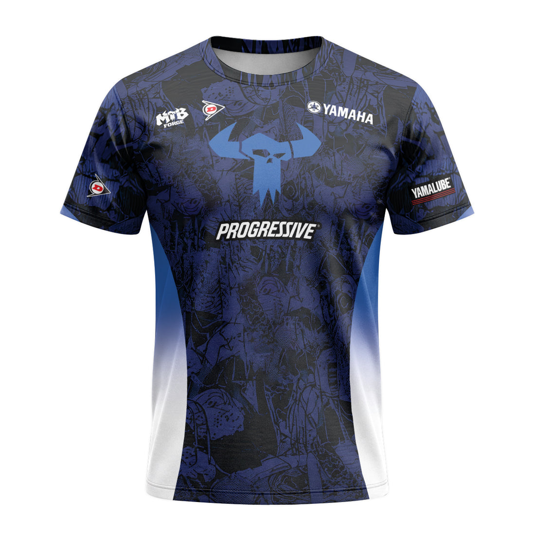 Deegan 38 Yamaha Blue Short Sleeve Motocross Jersey - front and back view