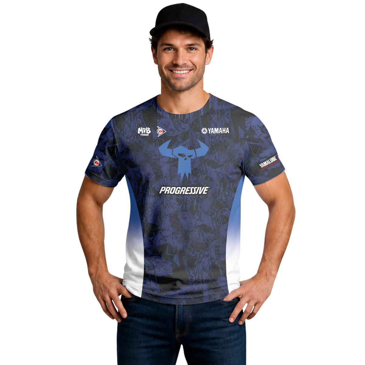Deegan 38 Yamaha Blue Short Sleeve Motocross Jersey - lifestyle view