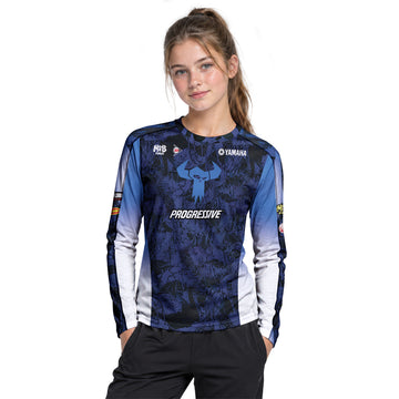 Deegan 38 Yamaha Blue Youth Long Sleeve Motocross Jersey – Girl Lifestyle View