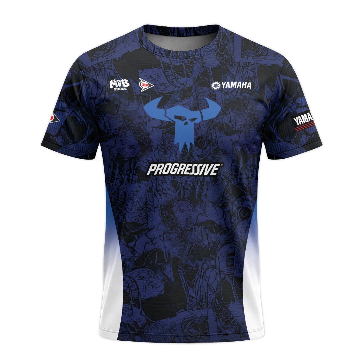 Deegan 38 Yamaha Blue Youth Short Sleeve Motocross Jersey – Front View Mockup