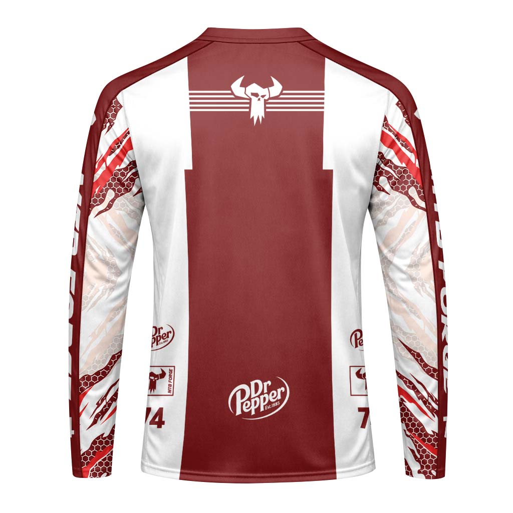 Dr Pepper Fox 74 Downhill MTB Jersey | Dr Pepper Retro MTB Jersey - back view mockup