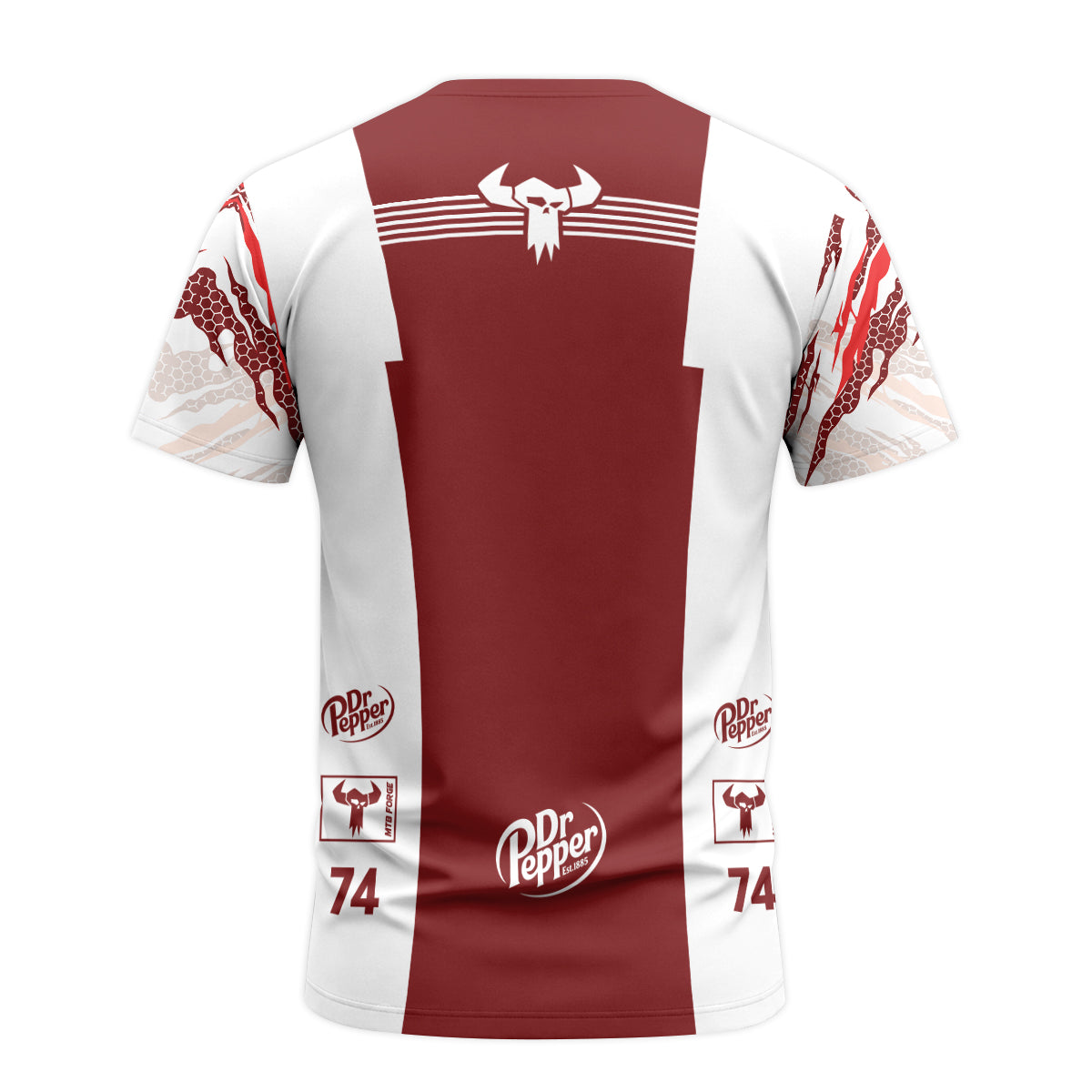 Dr Pepper Fox 74 Racing MTB T-Shirt | Dr Pepper Cycling T-Shirt - back view mockup